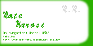 mate marosi business card